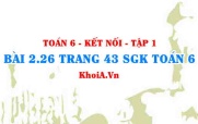 Bài 2.26 trang 43 SGK Toán 6 tập 1 Kết nối tri thức
